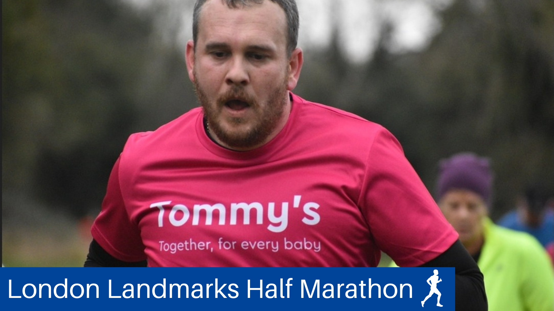 Adam Doe running in the London Landmarks Half Marathon