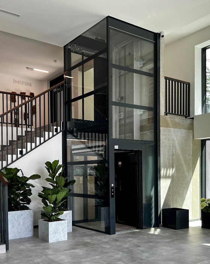 Cibes A5000 enclosed platform lift for residential and commercial use