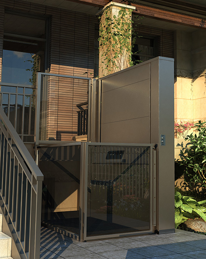 b385-private-home-2 Private home featuring Cibes B3000 open platform lift