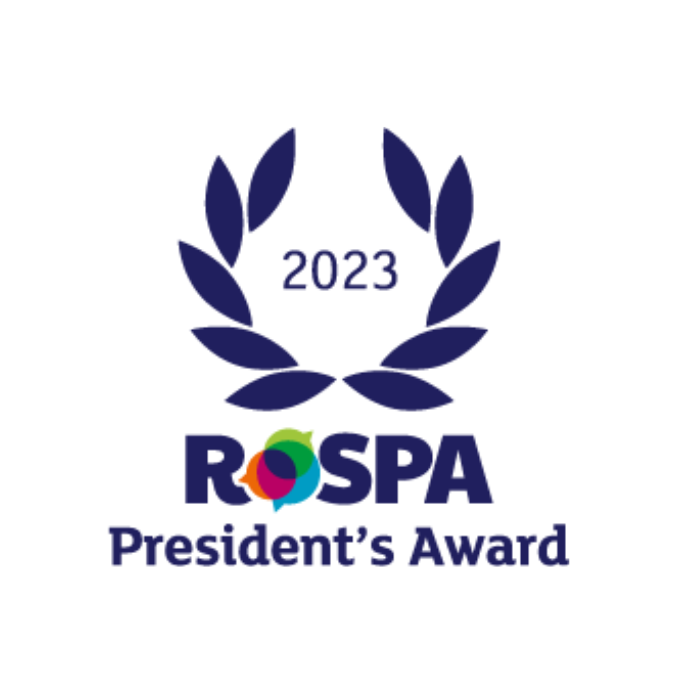 H&S in text img RoSPA President's Award 2023